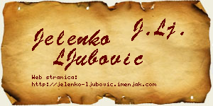 Jelenko LJubović vizit kartica